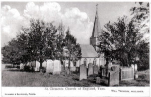 Photo showing graveyard c 1950s