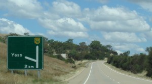 Image of the Yass Valley Road Sign
